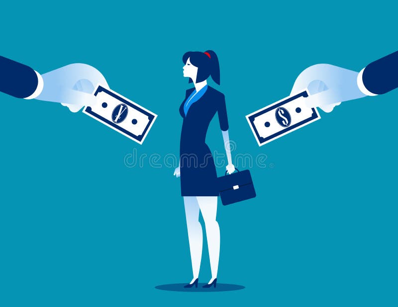wyb?r Bizneswomanu wybór między walutami Pojęcie biznesowa wektorowa ilustracja, waluta, mieszkanie styl, postać z kreskówki royalty ilustracja wyb?r Bizneswomanu wybór między walutami Pojęcie biznesowa wektorowa ilustracja, waluta, mieszkanie styl, postać z kreskówki royalty ilustracja
