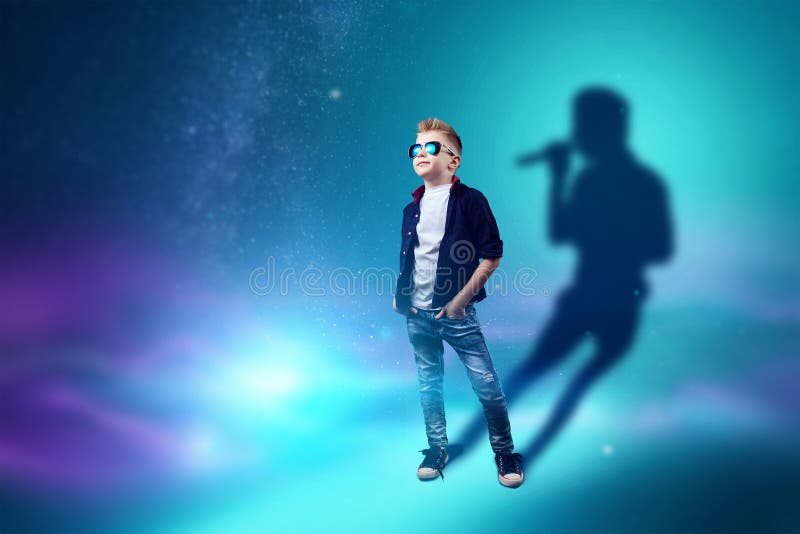Wyb?r zaw?d przysz?o?? dziecko Ch?opiec sen zosta? piosenkarzem Poj?cie zaw?d, megagwiazda, dzieci?cy ilustracji Wyb?r zaw?d przysz?o?? dziecko Ch?opiec sen zosta? piosenkarzem Poj?cie zaw?d, megagwiazda, dzieci?cy ilustracji