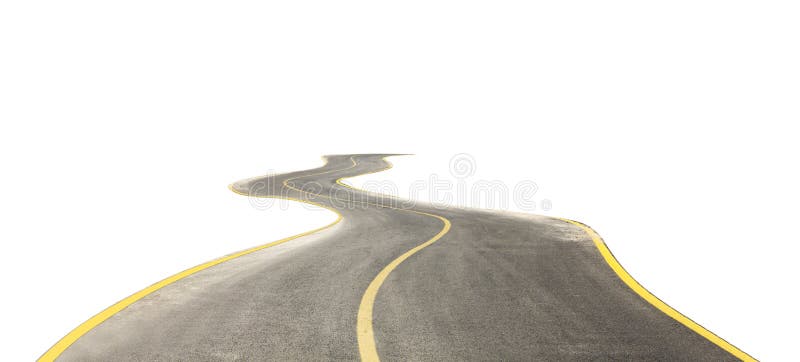 Curved road isolated on white background. Curved road isolated on white background