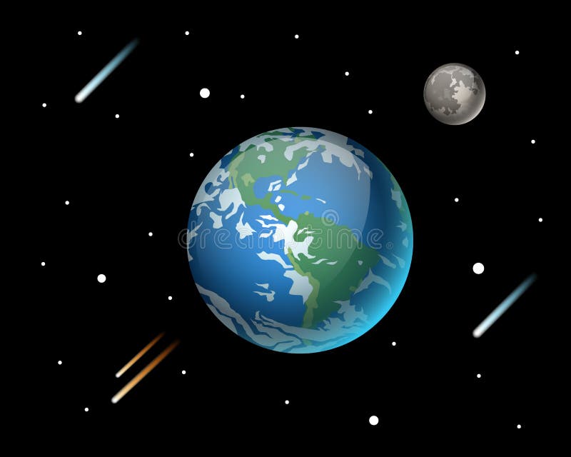 Wysokiej jakości planety galaxy astronomii i ziemskiej nauki kuli ziemskiej orbity księżyc gra główna rolę wektorową ilustrację royalty ilustracja Wysokiej jakości planety galaxy astronomii i ziemskiej nauki kuli ziemskiej orbity księżyc gra główna rolę wektorową ilustrację royalty ilustracja