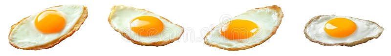 Wysokiej jakości PNG Fried Egg Sunny Side Up izolowane na białym tle ilustracja wektor