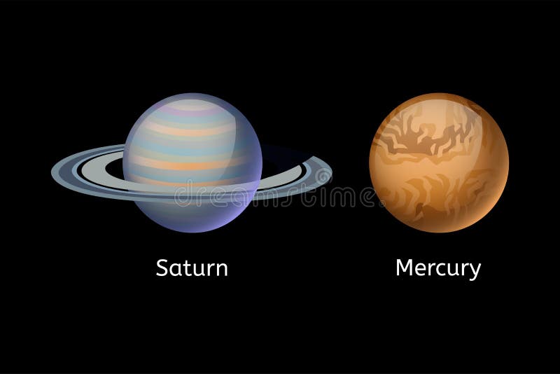 Wysokiej jakości rtęci galaxy astronomii Saturn planety nauki kuli ziemskiej kosmosy grają główna rolę wektorową ilustrację ilustracji Wysokiej jakości rtęci galaxy astronomii Saturn planety nauki kuli ziemskiej kosmosy grają główna rolę wektorową ilustrację ilustracji