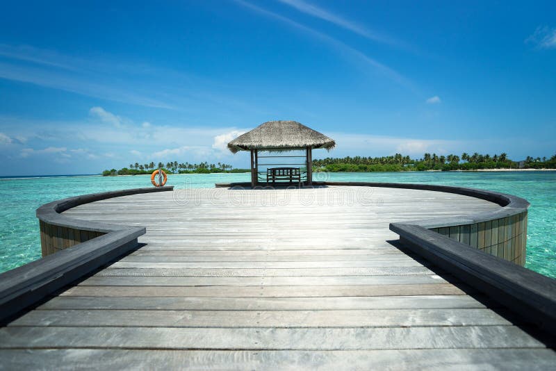 Island berth on the Maldives. Island berth on the Maldives