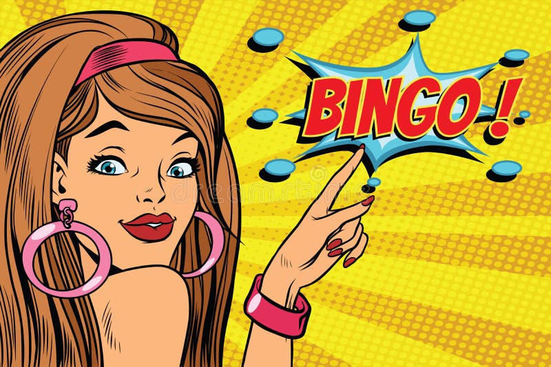 Wystrzał sztuki kobiety bingo ilustracji Wystrzał sztuki kobiety bingo ilustracji