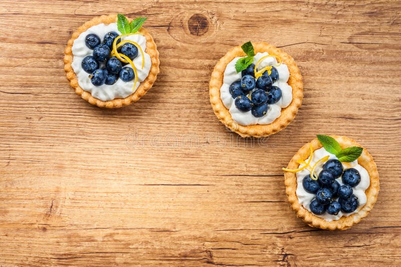 Wyśmienicie czarnych jagod tartlets zdjęcie stock