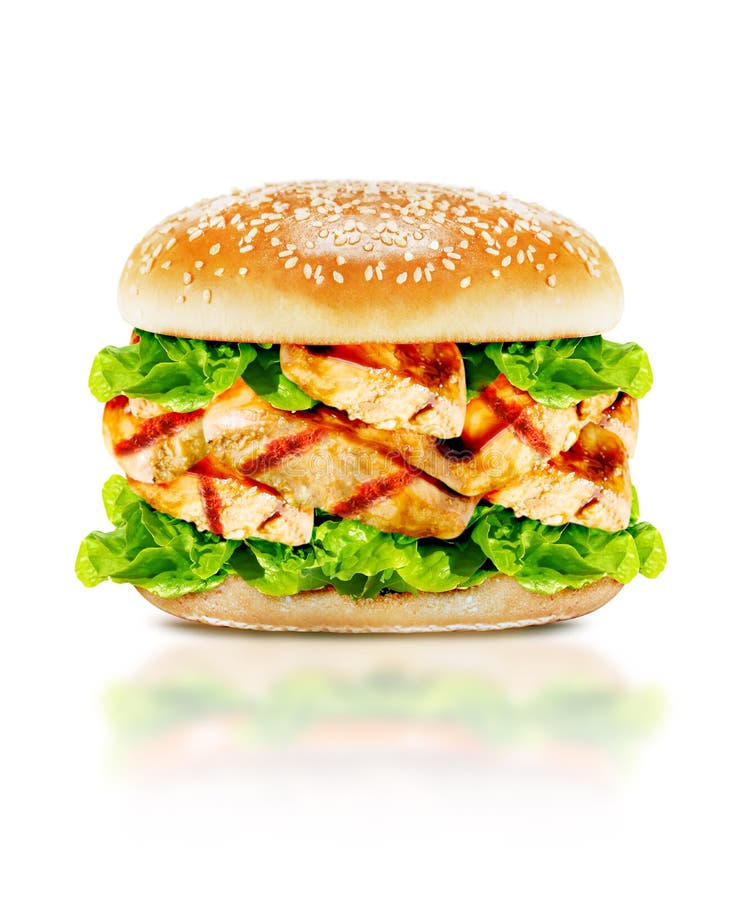 Wyśmienicie hamburgeru kurczak fotografia stock