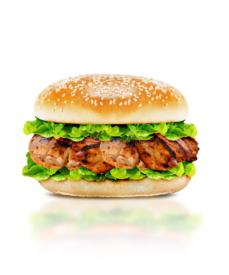 Wyśmienicie hamburgeru kurczak zdjęcia royalty free