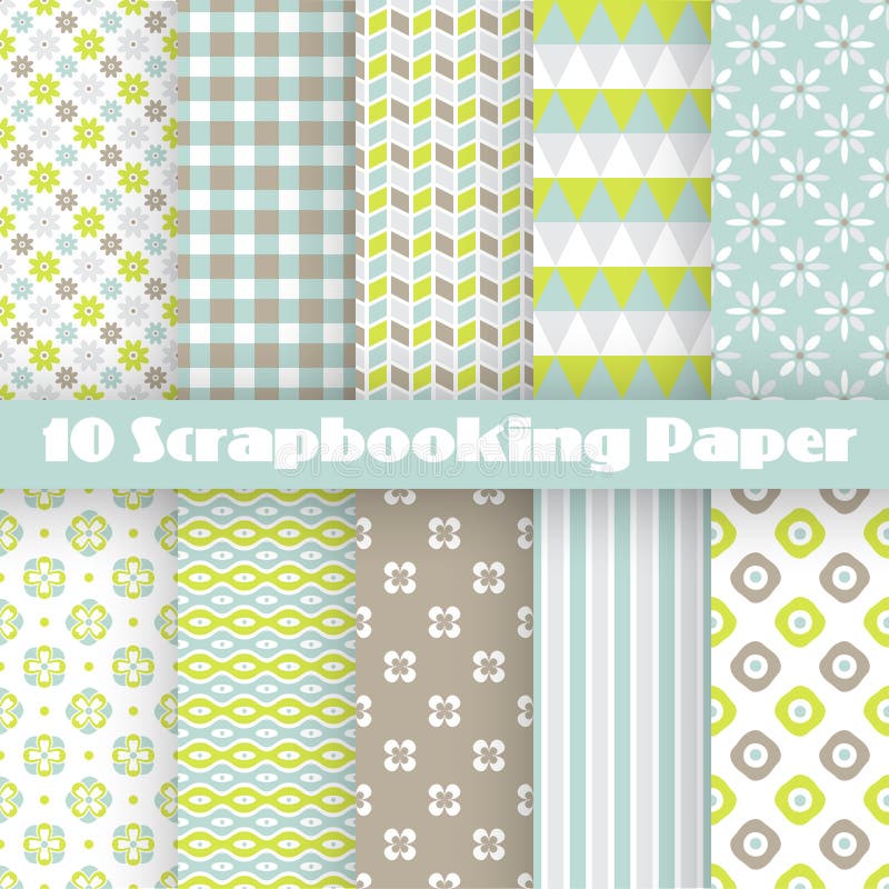 Wzorów papiery dla scrapbook ilustracja wektor Wzorów papiery dla scrapbook ilustracja wektor