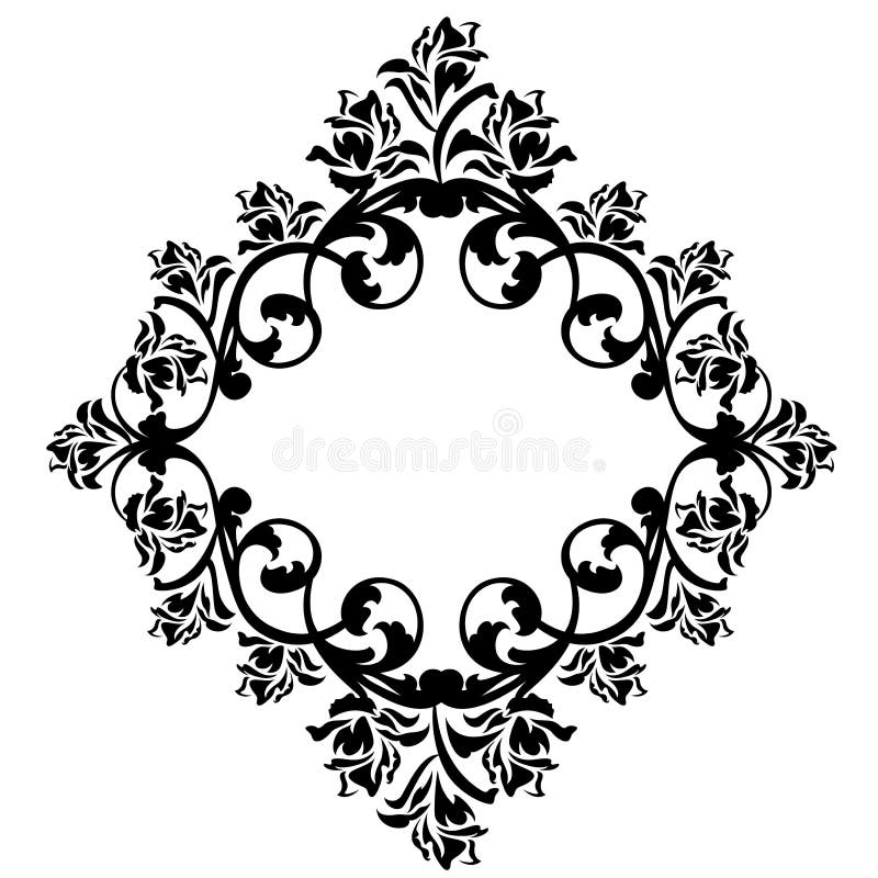 Wzrastał kwiatu ornamentu ramowego wektor ilustracja wektor Wzrastał kwiatu ornamentu ramowego wektor ilustracja wektor