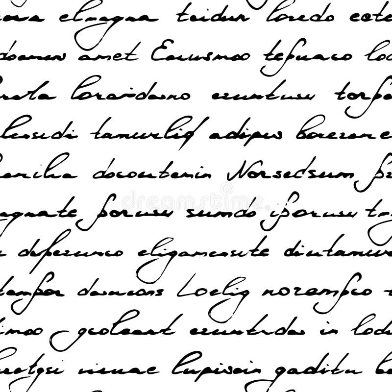 Wzór bez szwu. tło przewijania. deseń. wzorzec pisania. pisanie pisma ręcznego. tło tekstu. pismo odręczne. wr ilustracja wektor