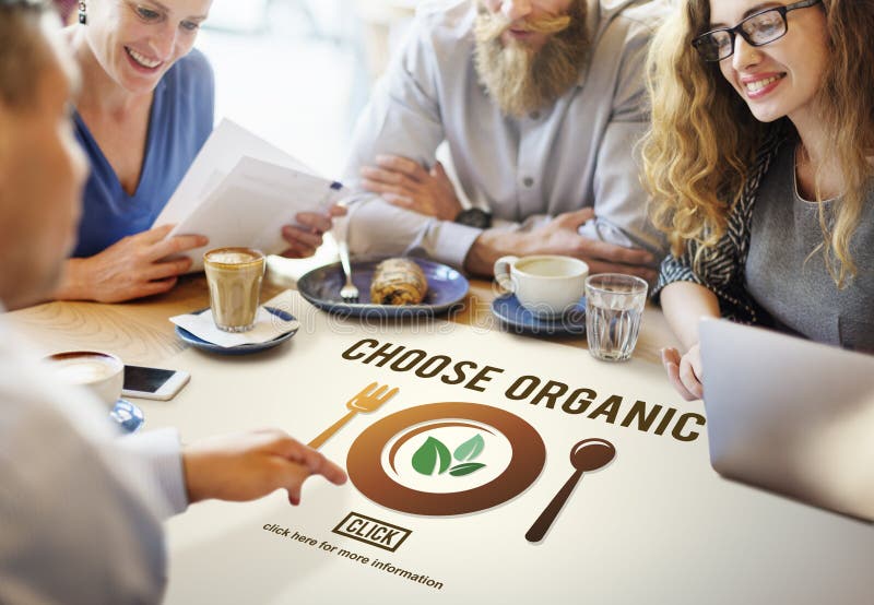 Wählen Sie organisches Lebensmittel-Lebensstil-Konzept der gesunden Ernährung