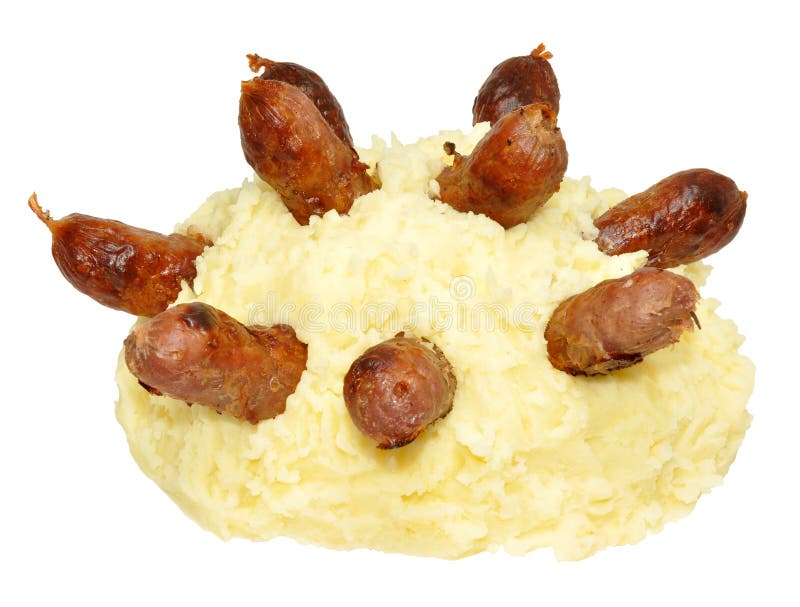 Würste und Kartoffelpüree stockfoto Würste und Kartoffelpüree stockfoto