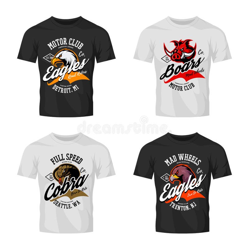 Wütender Adler der Weinlese, Eber, Kobraradfahrervereint-stück Druckvektor-Vektordesign lokalisiert auf T-Shirt Modell stock abbildung Wütender Adler der Weinlese, Eber, Kobraradfahrervereint-stück Druckvektor-Vektordesign lokalisiert auf T-Shirt Modell stock abbildung