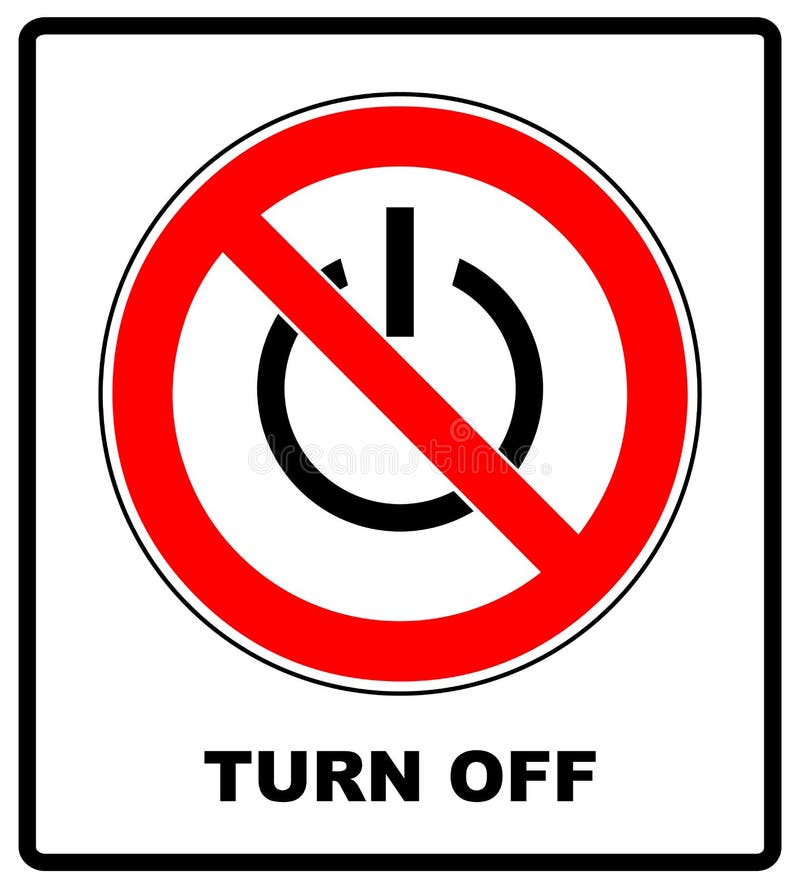 Władza symbol i prohibicja znak Czerni out, obraca daleko twój przyrządu pojęcie, żadny elektryczność, royalty ilustracja Władza symbol i prohibicja znak Czerni out, obraca daleko twój przyrządu pojęcie, żadny elektryczność, royalty ilustracja