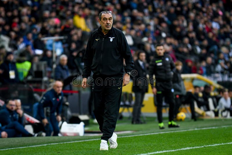 Włoska piłka nożna serie mecz udinese calcio vs ss lazio fotografia stock