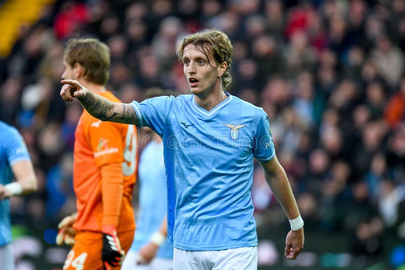 Włoska piłka nożna serie mecz udinese calcio vs ss lazio obraz stock