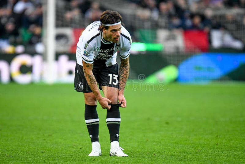 Włoska piłka nożna serie mecz udinese calcio vs ss lazio fotografia royalty free