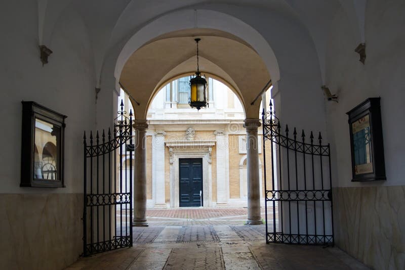 View of the entrance to the Italian School of Rome of the Dante Alighieri Society. View of the entrance to the Italian School of Rome of the Dante Alighieri Society