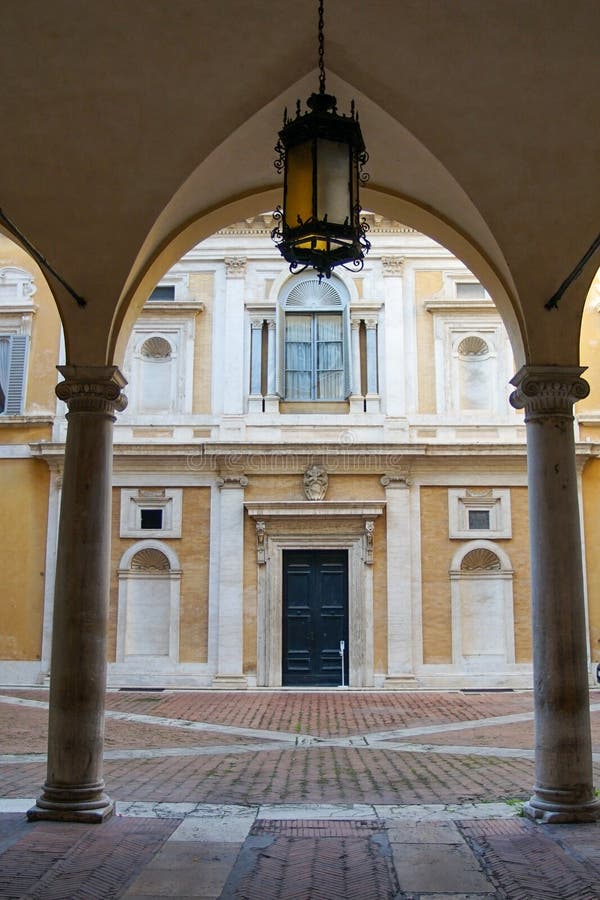 View of the entrance to the Italian School of Rome of the Dante Alighieri Society. View of the entrance to the Italian School of Rome of the Dante Alighieri Society