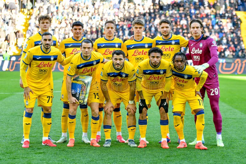 Mecz włoskiej Serie A - Udinese Calcio kontra Atalanta BC (archiwum portretów obrazy stock