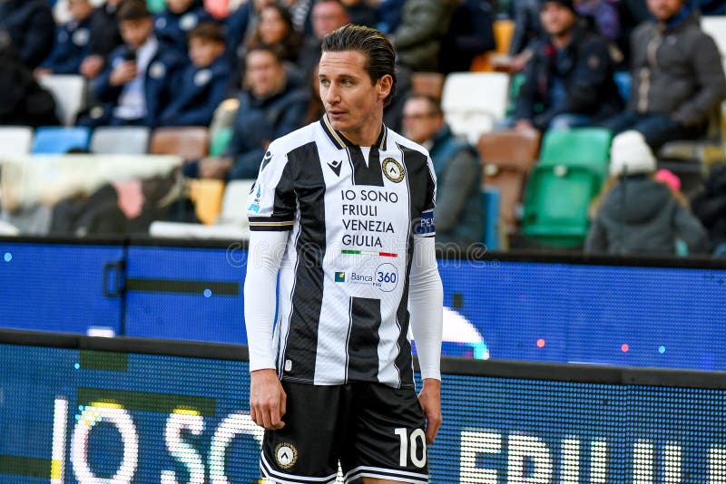 Włoski mecz piłkarski Serie A - Udinese Calcio kontra Atalanta BC (archiwum portretów obrazy stock