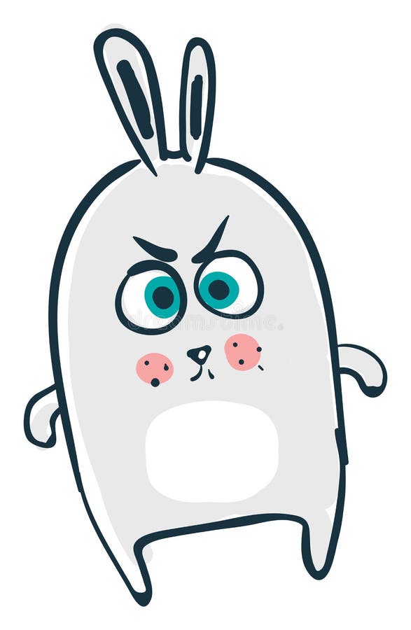 Wściekły wektor królika lub kolorowa ilustracja ilustracja wektor Wściekły wektor królika lub kolorowa ilustracja ilustracja wektor