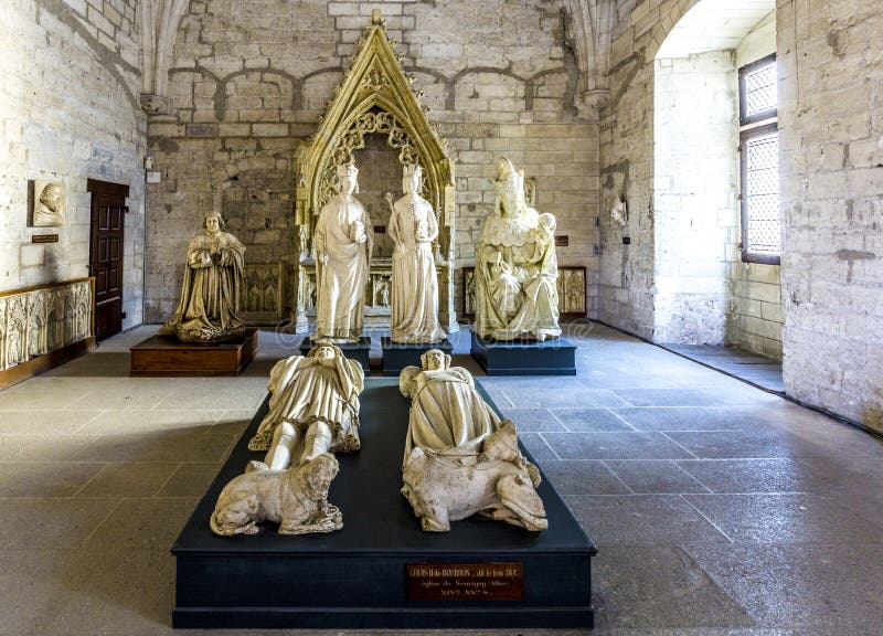 Wśrodku północnej zakrystii popes pałac w Avignon, Francja zdjęcia stock Wśrodku północnej zakrystii popes pałac w Avignon, Francja zdjęcia stock