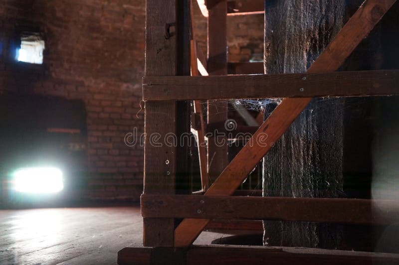 Wśrodku starego wiatraczka fotografia stock Wśrodku starego wiatraczka fotografia stock