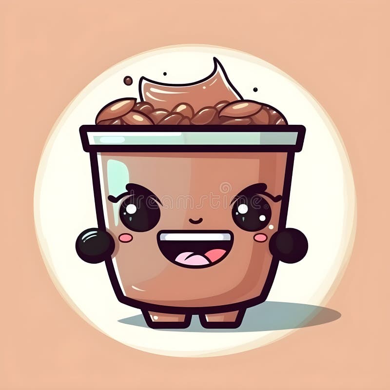 Xícara De Chá De Café Kawaii Fofa Com Personagem De Desenho Animado  Ilustração Stock - Ilustração de brincalhona, relaxamento: 273995555