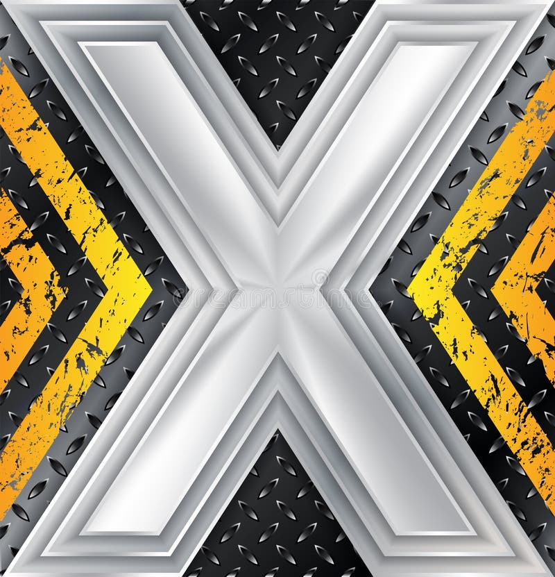 与巨大的X标志的抽象工业背景 库存例证