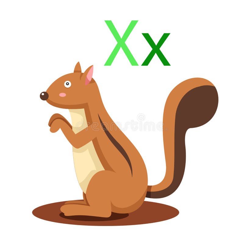 X alphabet vector animal stock vector. Illustration of letter - 116453191