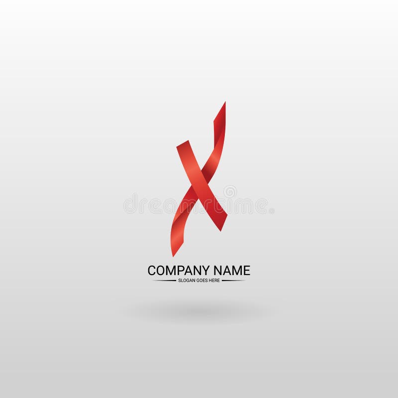 X Brievenembleem 3d X-Brief Logo Design vector illustratie