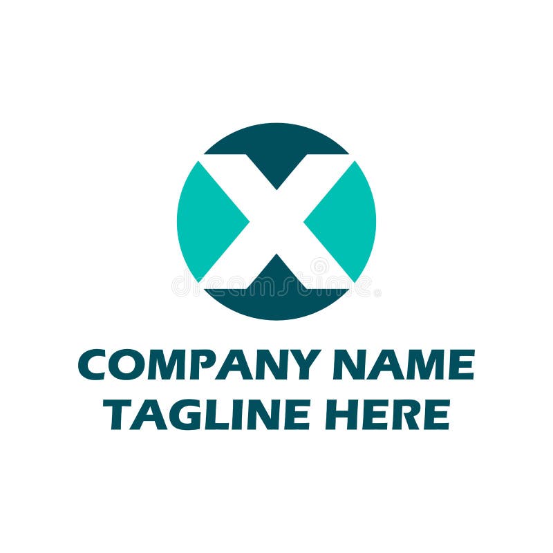 X dots logo design template. Hexagon X icon. X Letter Logo Vector royalty free illustration