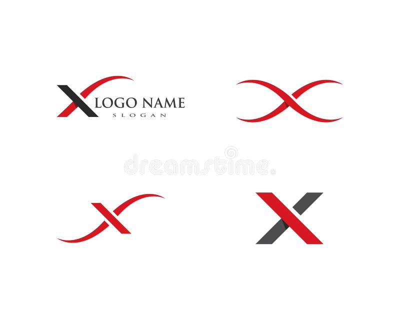 X Letter Logo Template vector illustration