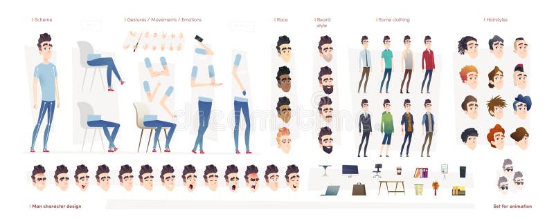 Free: Flat male avatar creator Free Vector 