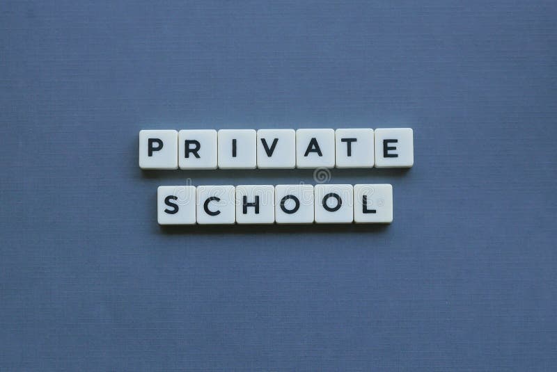 ' Particuliere school ' woord van vierkant brievenwoord wordt gemaakt op grijze achtergrond die royalty-vrije stock foto ' Particuliere school ' woord van vierkant brievenwoord wordt gemaakt op grijze achtergrond die royalty-vrije stock foto