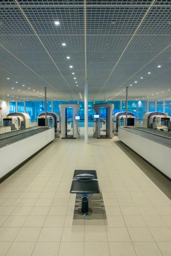 Xray Scanners at Airport Security Checkpoint Stock Photo Image of