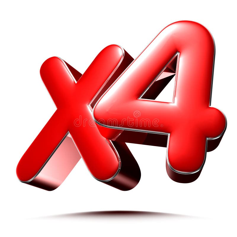 X4 Red 3D Stock Illustration Illustration Of Concept 268055294 x4-red-3d-stock-illustration-illustration-of-concept-268055294