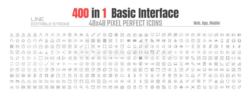 48x48像素完美用户界面基本简单设置细线图标 人员用户配置文件、消息、文档文件、呼叫、音乐、 皇族释放例证 48x48像素完美用户界面基本简单设置细线图标 人员用户配置文件、消息、文档文件、呼叫、音乐、 皇族释放例证