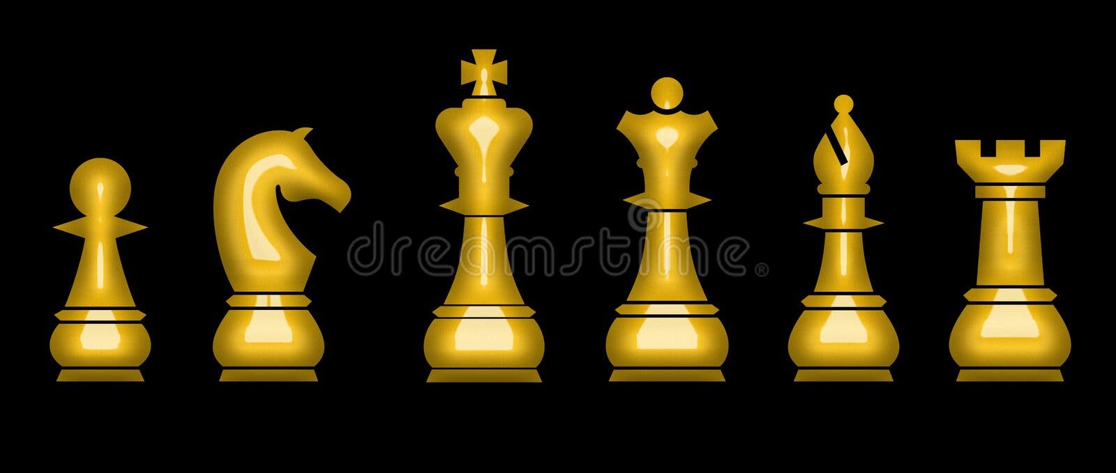 Xadrez, rei dourado ilustração stock. Ilustração de placa - 67982283
