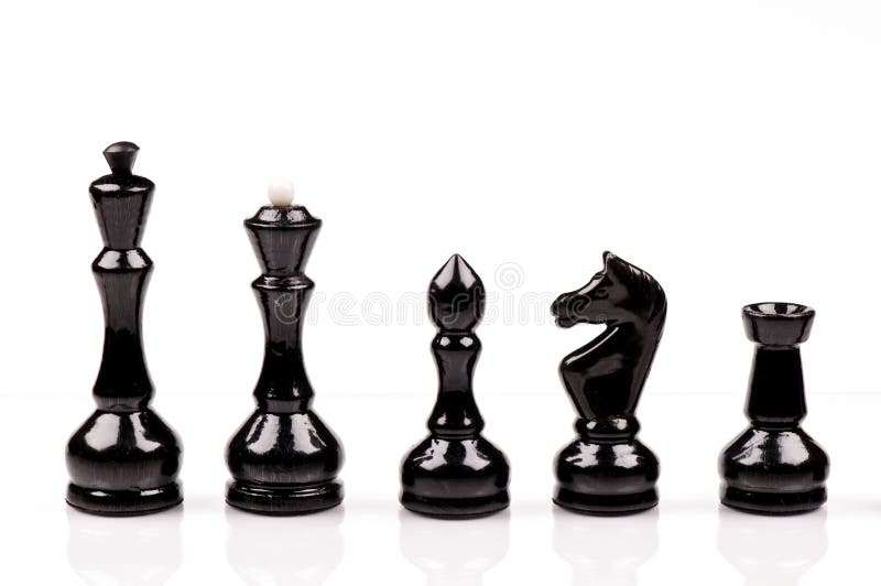 Peças Pretas De Xadrez Para Piano Branco Foto de Stock - Imagem de  harmonia, xadrez: 170734178