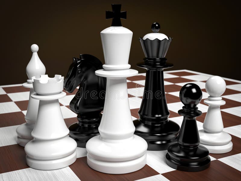 rei ilustração em vetor peça de xadrez preto e branco 10399792 Vetor no  Vecteezy