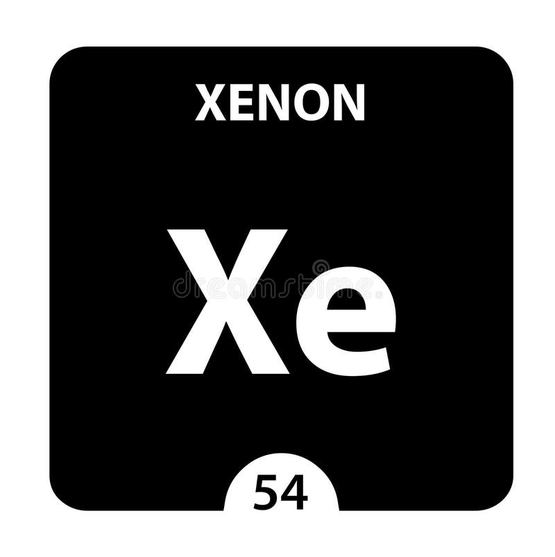 Xenon Chemical 54 Element of Periodic Table. Molecule and Communication ...