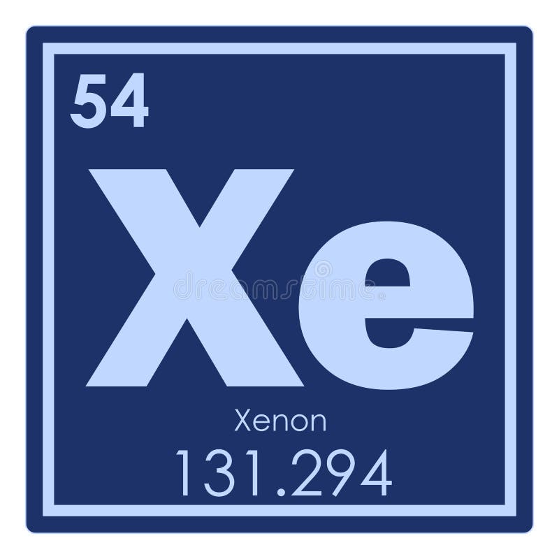 Xenon Xe Chemical Element Icon Stock Vector - Illustration of elements ...