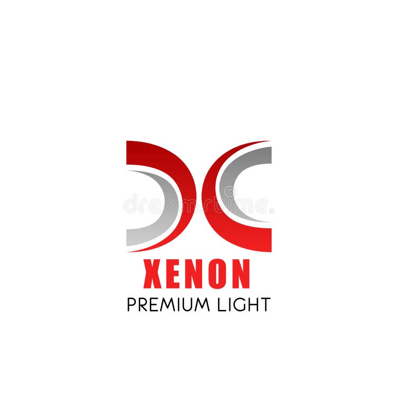 Xenon light symbol with modern font of X letter stock illustration Xenon light symbol with modern font of X letter stock illustration