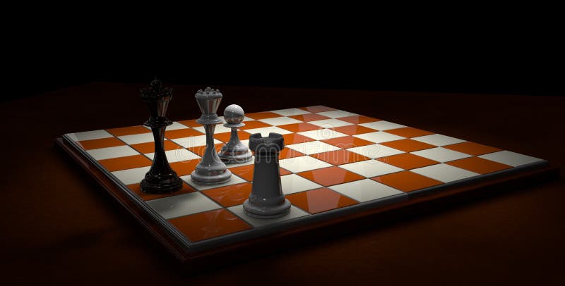 Destruição Rei Xadrez Branco Ilustração Conceitual Checkmate Com