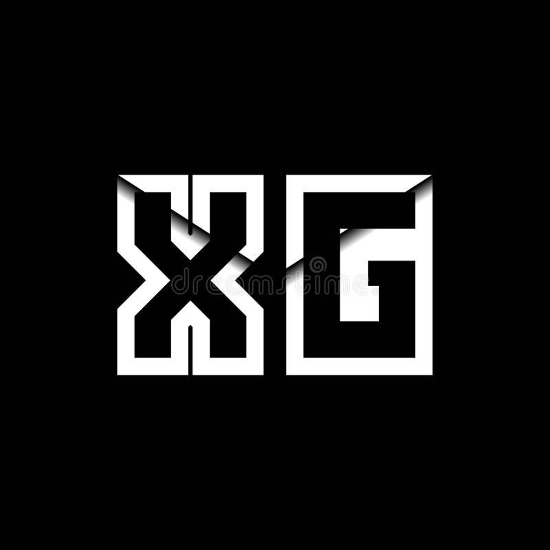 XG Monogram Envelope Shape Style royalty free illustration