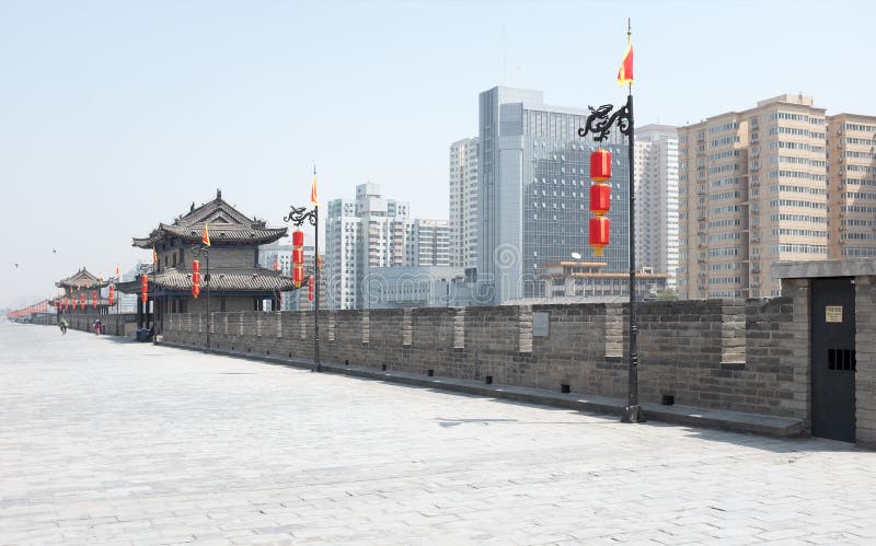 Xian city wall royalty free stock image Xian city wall royalty free stock image