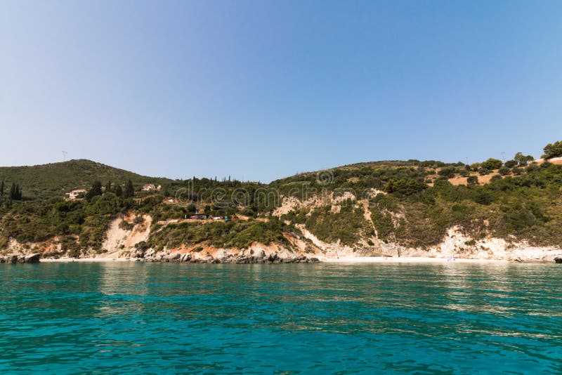 Xigia plaża, Zakynthos wyspa, Grecja obrazy stock Xigia plaża, Zakynthos wyspa, Grecja obrazy stock