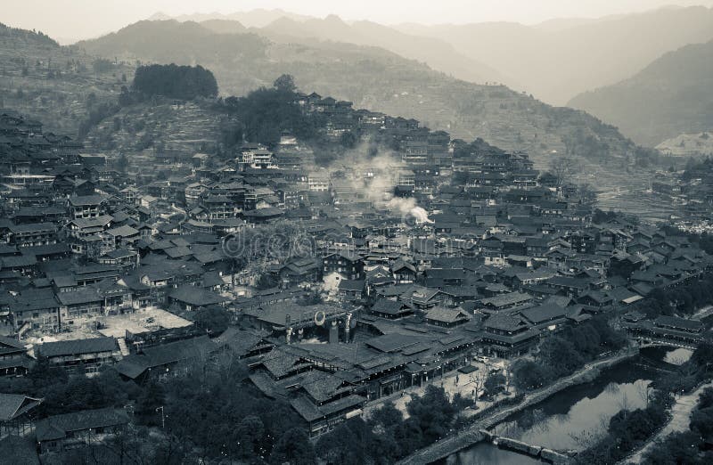 Xijiang tausend Familie Miao-Dorf, Guizhou, China stockfotografie Xijiang tausend Familie Miao-Dorf, Guizhou, China stockfotografie